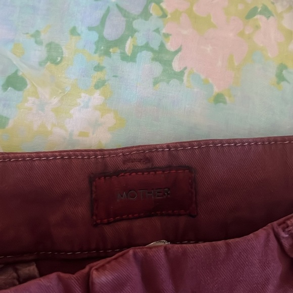 NWT Mother | Shaker Prep Fray in Dahlia w. Rose Gold Stripe Size 28/6 Straight - Picture 9 of 15